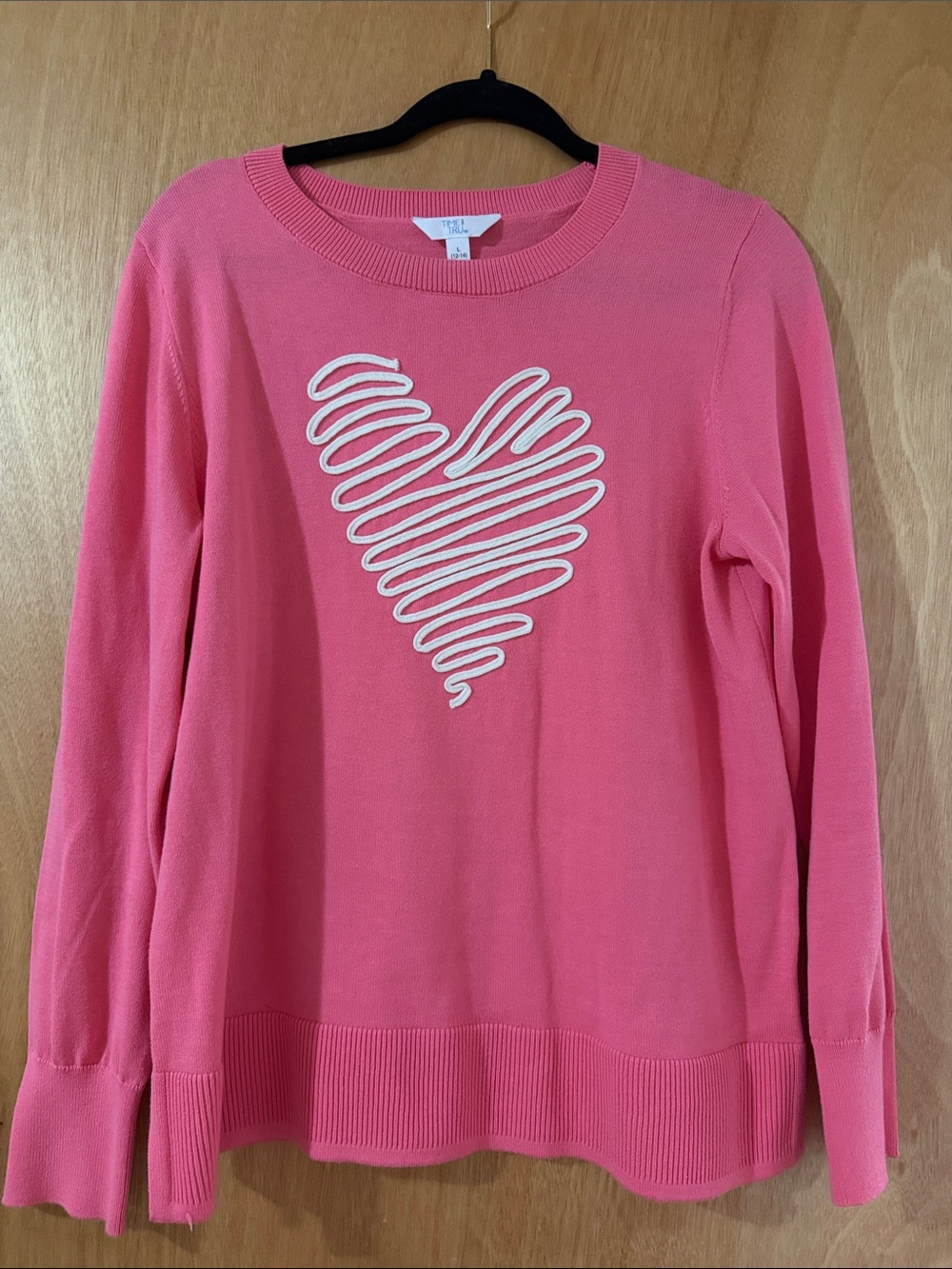 Time and Tru Pink Crewneck Sweater